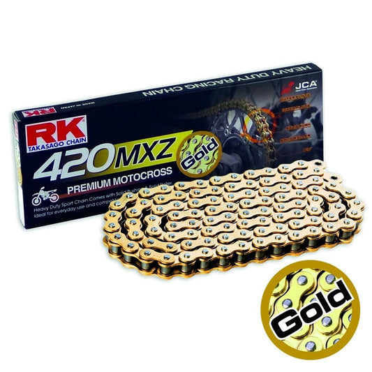 rk chain heavy duty mxz premium motocross pro mx gold 420 138l 22 0kn