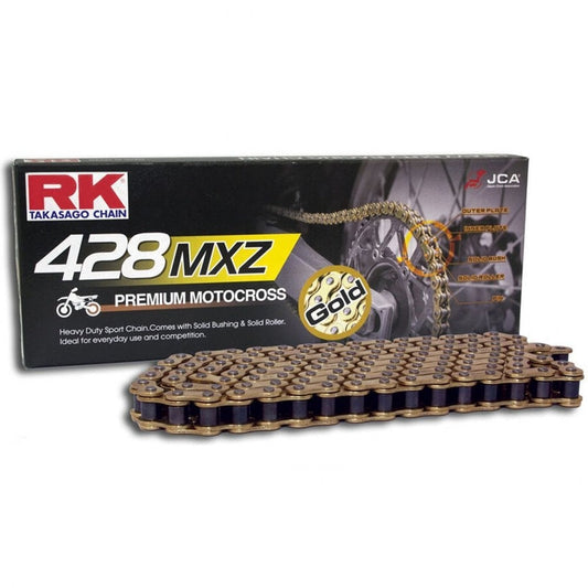 rk chain heavy duty mxz premium motocross pro mx gold 428 098l