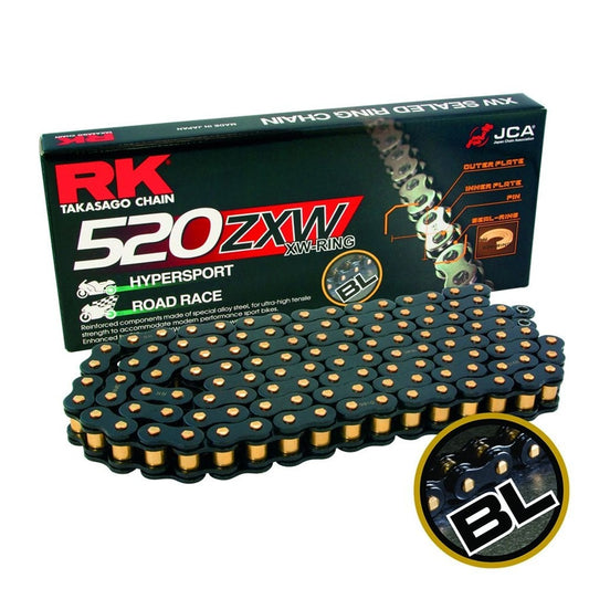 rk chain super heavy duty xw ring black gold zxw 520 114l 42 0kn