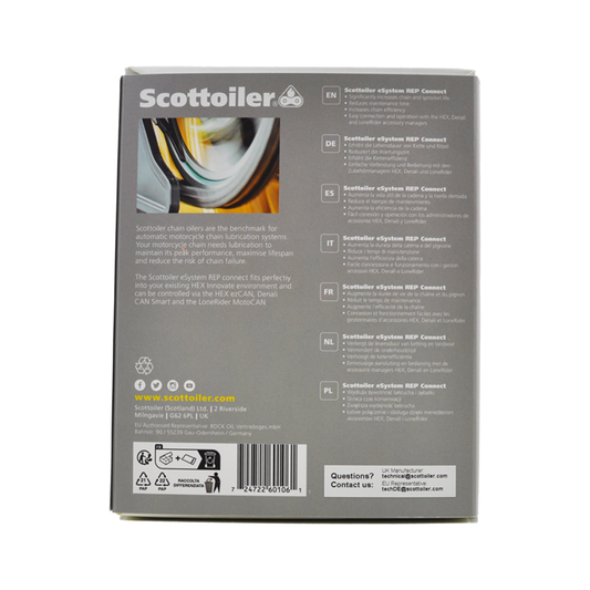 scottoiler esystem rep connect for use with hex ezcan denali cansmart lonerider motocan 2