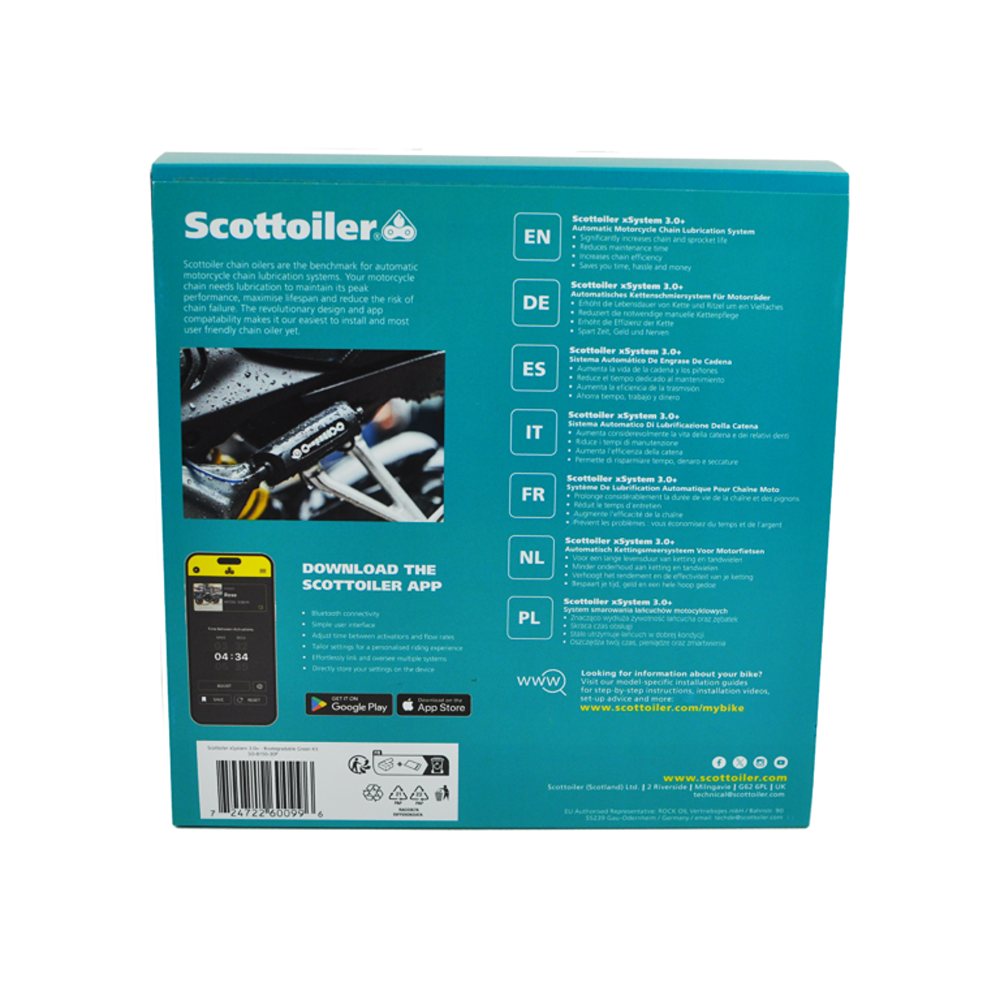 scottoiler xsystem 3 0 electronic chain oiler with bluetooth control 3
