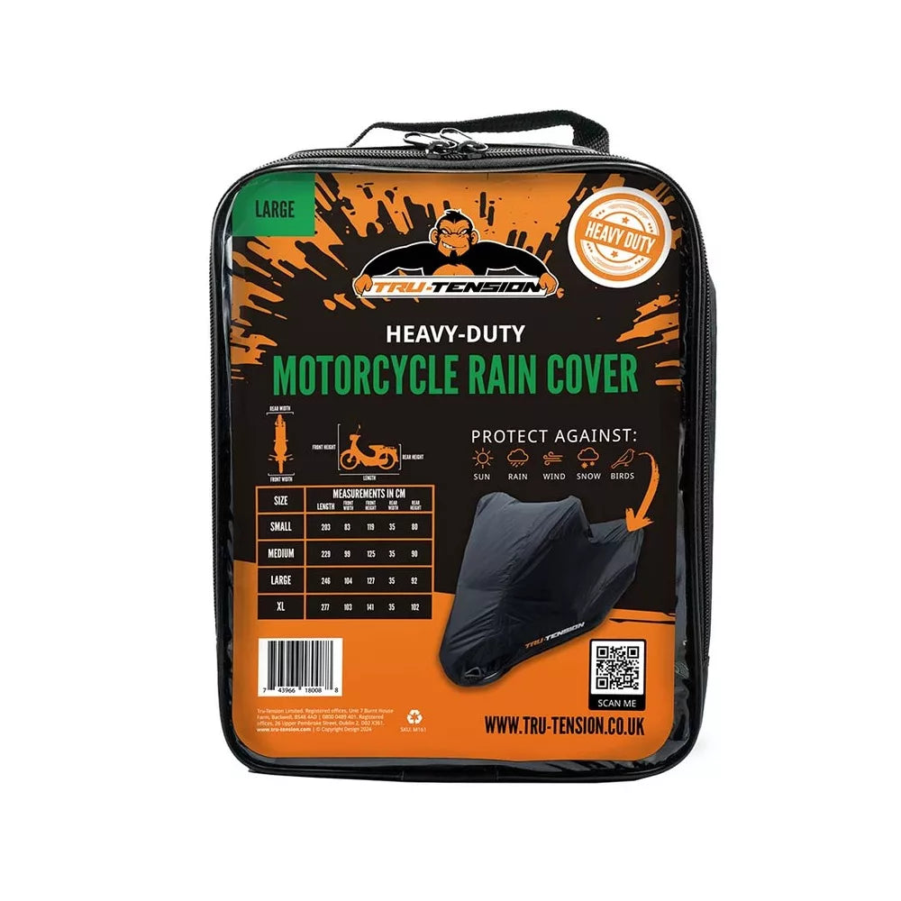 tru tension heavy duty motorcycle rain cover large