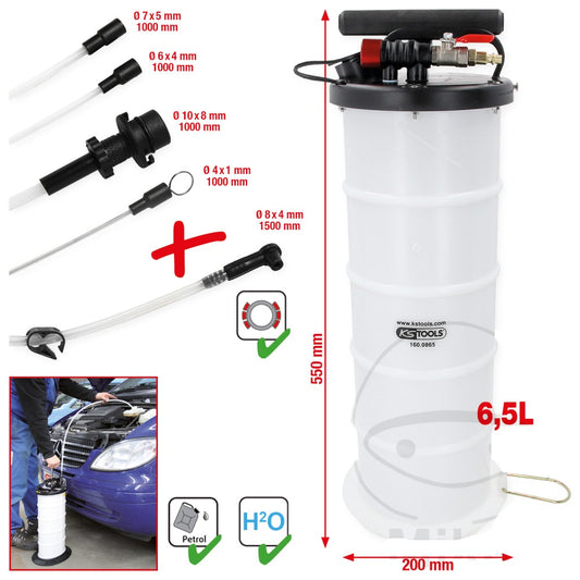 Vacuum Suction Pump 6.5l With 5 Attachments