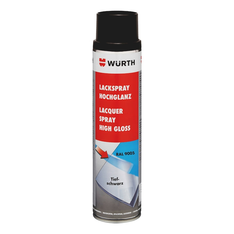 wurth high gloss jet black spray paint 600ml