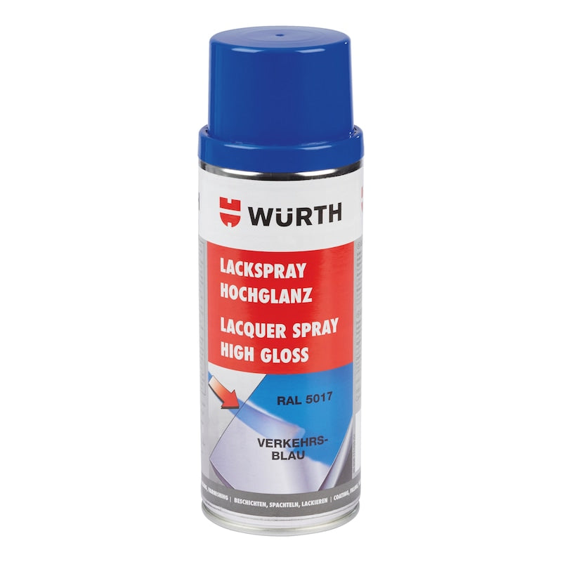 wurth high gloss traffic blue spray paint 400ml