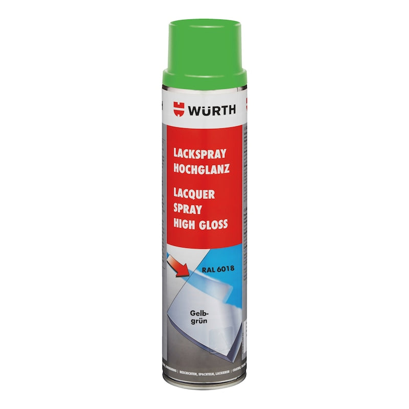 wurth high gloss yellow green spray paint 600ml
