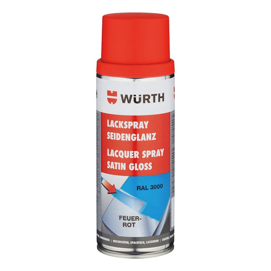 wurth satin gloss flame red spray paint 400ml