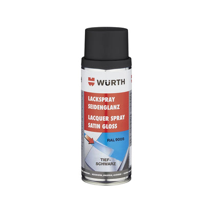wurth satin gloss lacquer spray paint black 400ml jpg