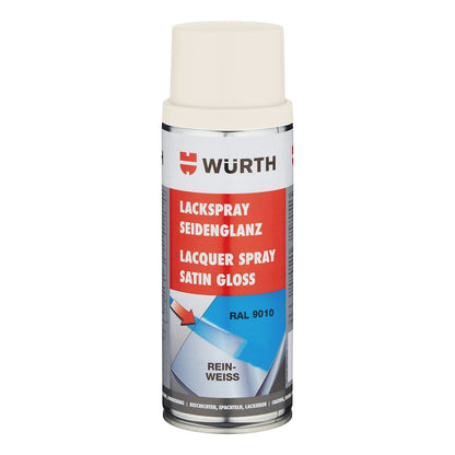wurth satin gloss pure white spray paint 400ml